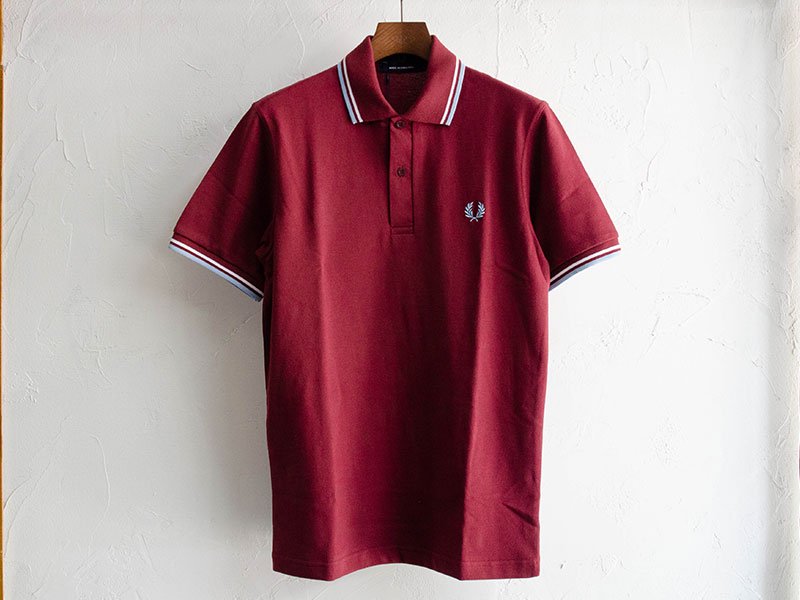 FREDPERRY ] The Fred Perry Shirt - M12 MADE IN ENGLAND (maroon