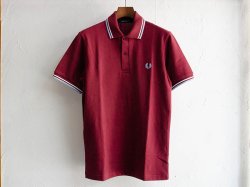  [ FREDPERRY ] The Fred Perry Shirt - M12 MADE IN ENGLAND (maroon*white*ice)