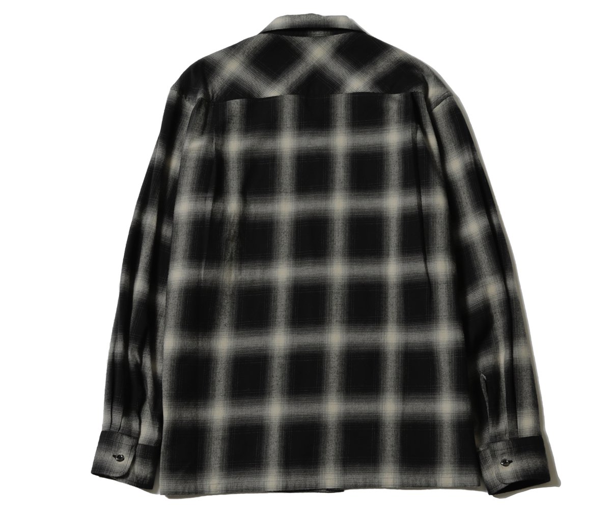 [ RUDE GALLERY ] オンブレチェックシャツ / OMBRE CHECK SHIRT (black) - MESSAROUND