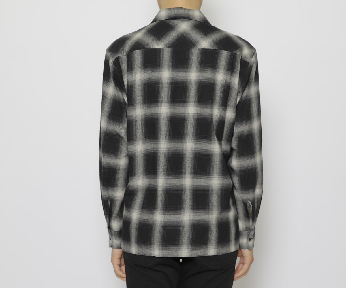 [ RUDE GALLERY ] オンブレチェックシャツ / OMBRE CHECK SHIRT (black) - MESSAROUND