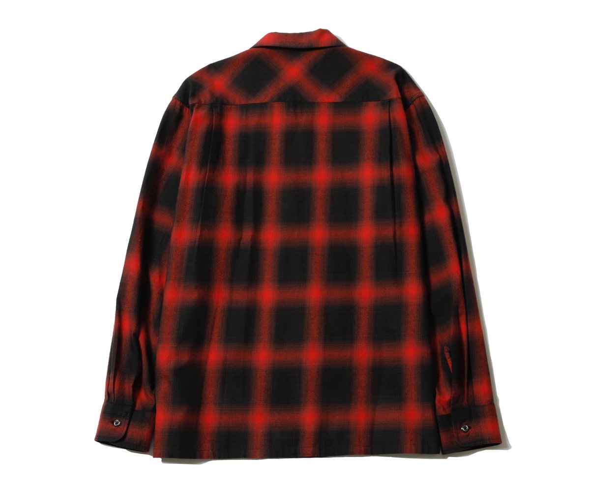 [ RUDE GALLERY ] オンブレチェックシャツ / OMBRE CHECK SHIRT (red) - MESSAROUND