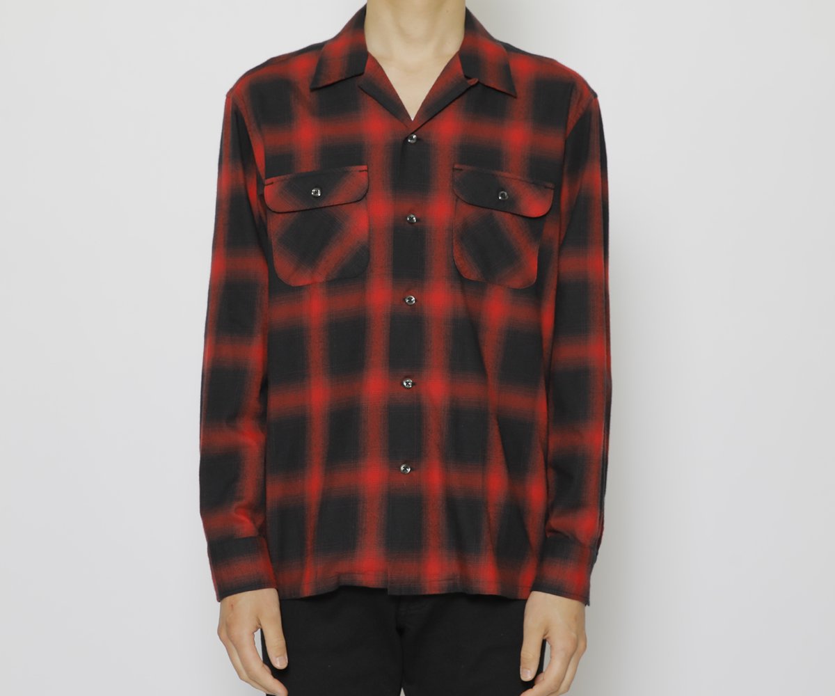 [ RUDE GALLERY ] オンブレチェックシャツ / OMBRE CHECK SHIRT (red) - MESSAROUND