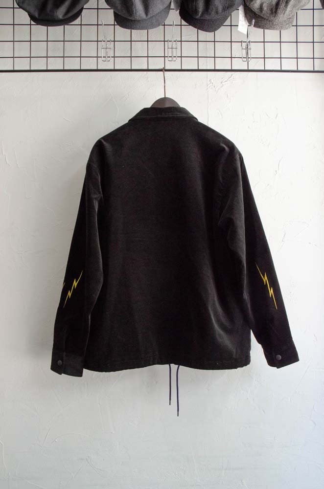 [ GAVIAL ] コットンヴェルヴェットコーチジャケット / cotton velvet coach jacket (black) -  MESSAROUND