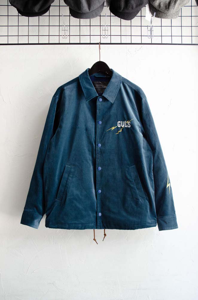 [ GAVIAL ] コットンヴェルヴェットコーチジャケット / cotton velvet coach jacket (emerald) -  MESSAROUND