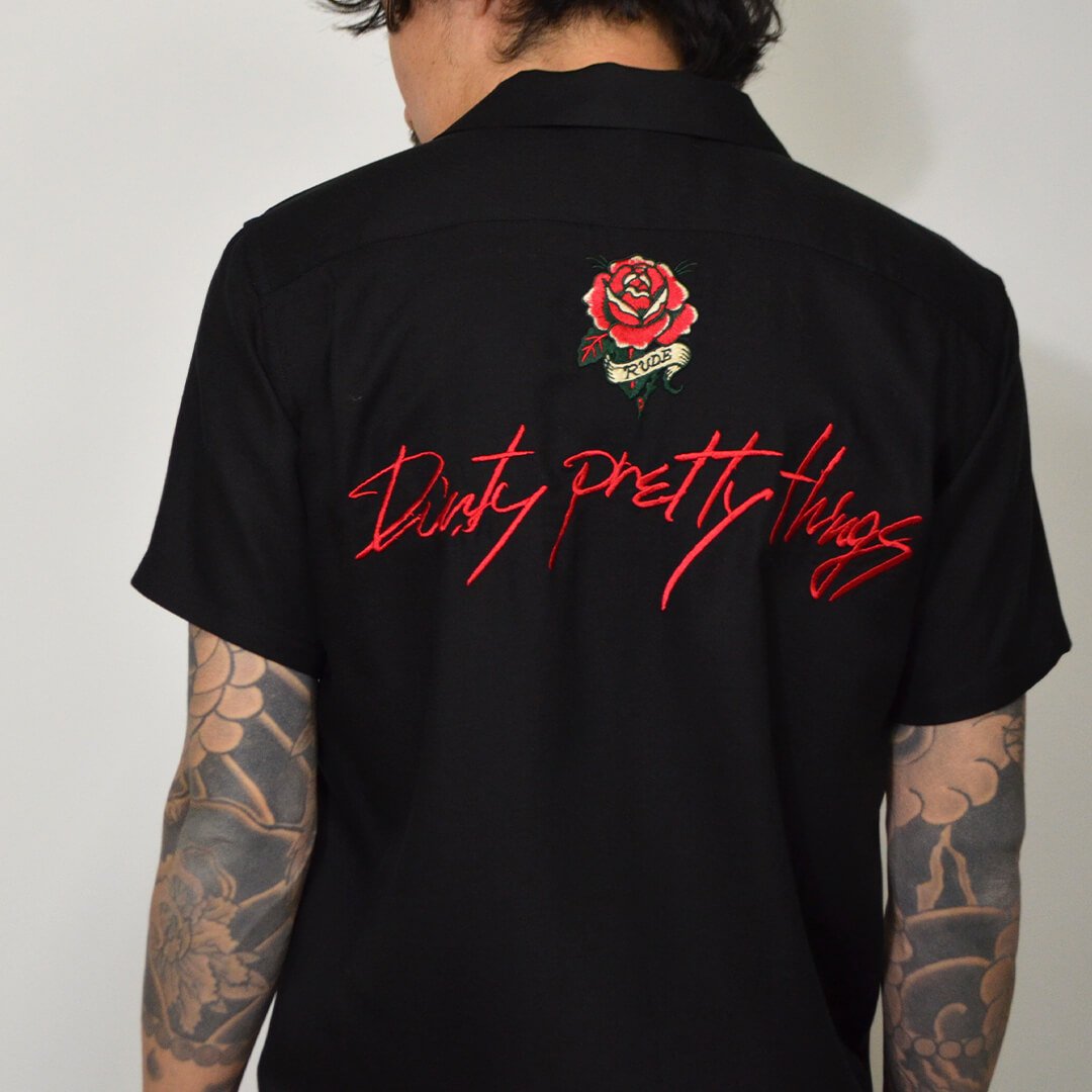 [ RUDE GALLERY ] ダーティープリティーシングスボーリングシャツ / Dirty pretty things BOWLING  SHIRTS (black) - MESSAROUND