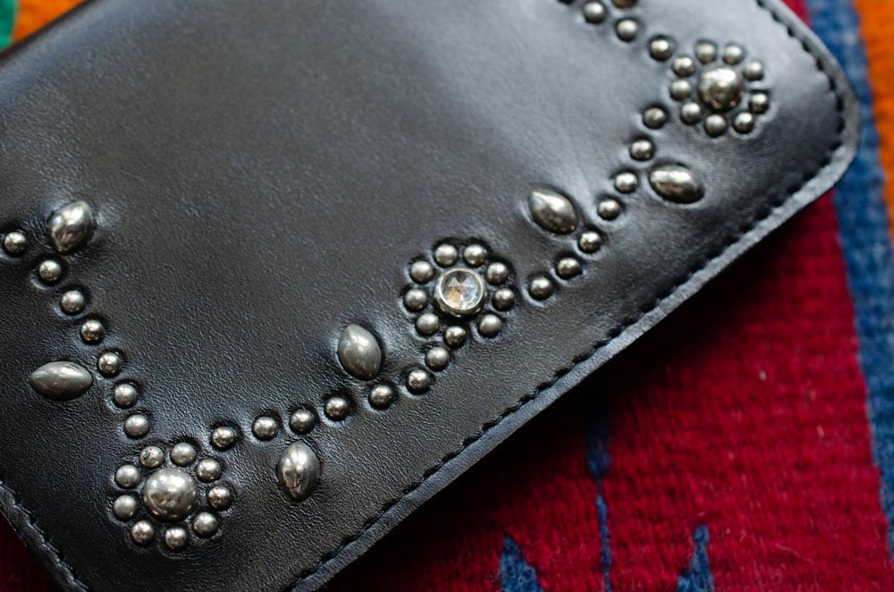 [ H.T.C ] ミディアムウォレット / Medium Wallet -flour studs-, - MESSAROUND