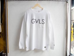 [ GAVIAL ] ロングスリーブビッグTシャツ / l/s big tee “GVLS”　(white)