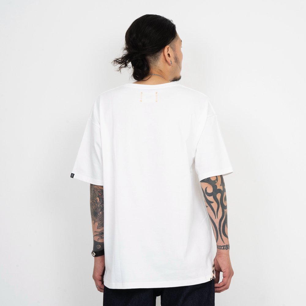 GAVIAL s/s big tee “GVLS” (white) - MESSAROUND