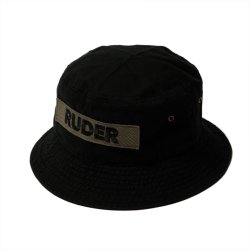 [ RUDE GALLERY ] 롼Хåȥϥå / RUDER BUCKET HAT (black*khaki)