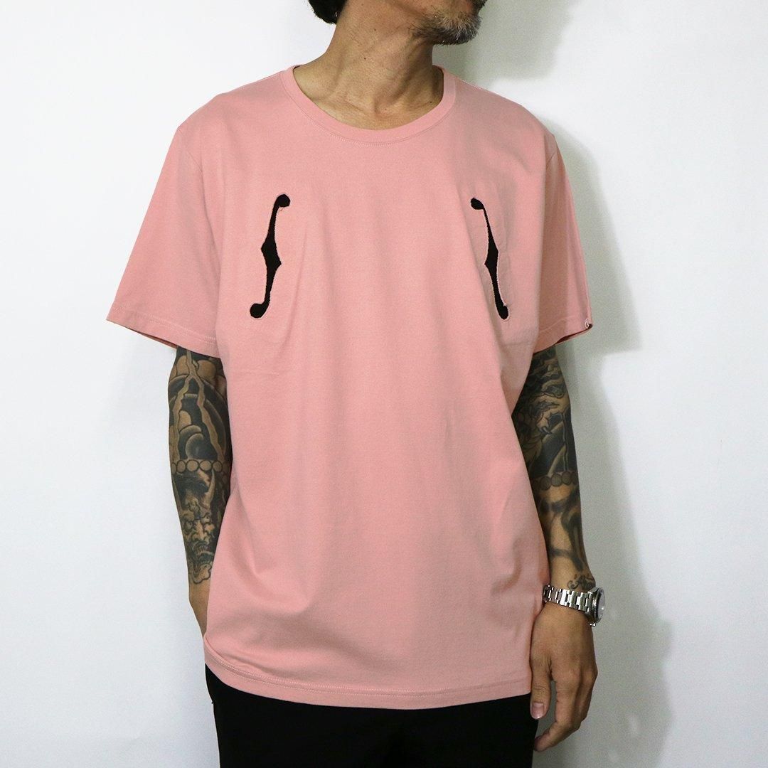 RUDE GALLERY | F HOLE PKT TEE (pink) - MESSAROUND