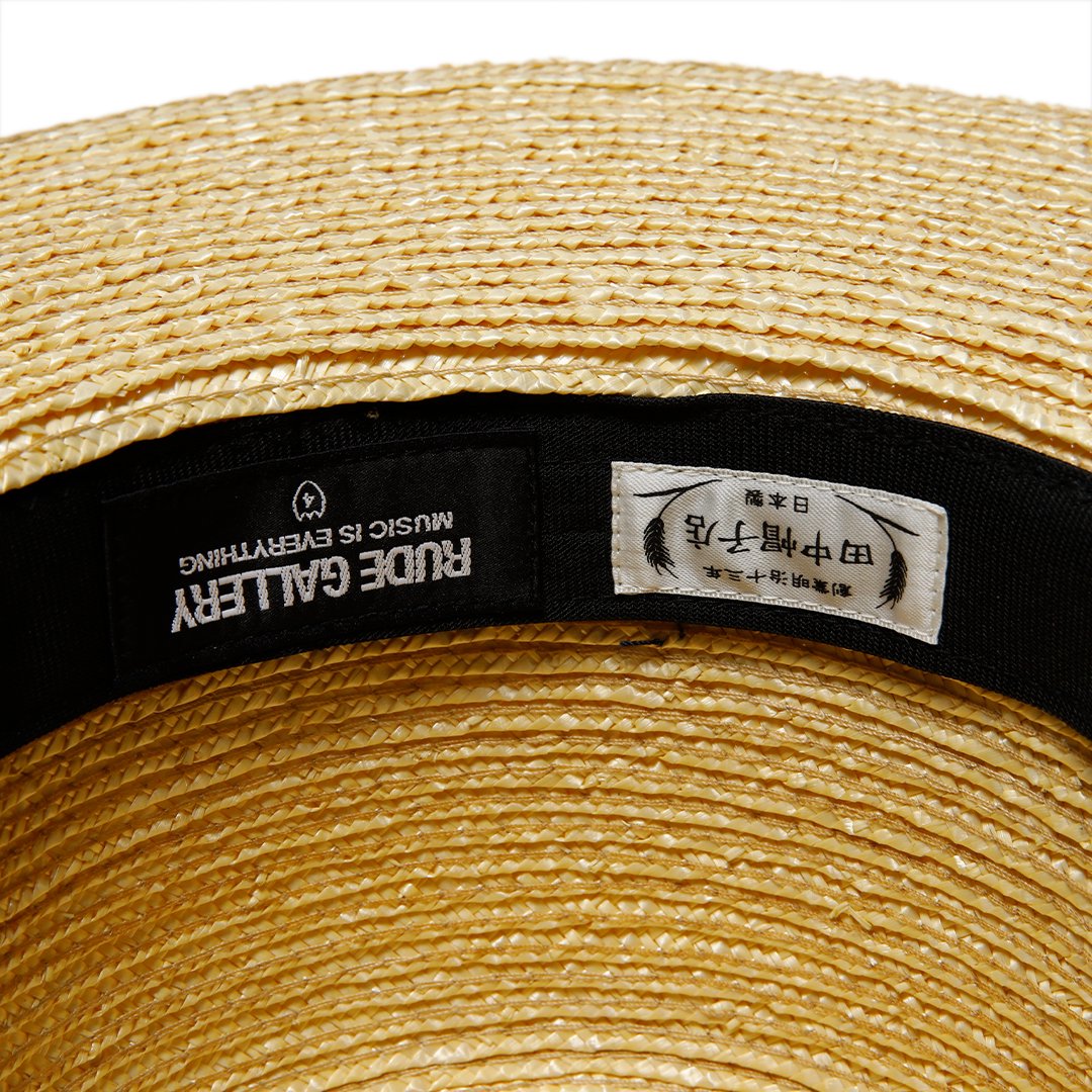 RUDE GALLERY | SILK SATIN RIBON STRAW HAT - MESSAROUND