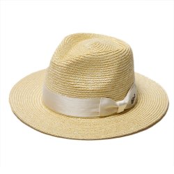 [ RUDE GALLERY ] SILK SATIN RIBON STRAW HAT (white*white)