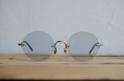 [ Mr.CASANOVA ] DIXON3 / Gold / Light Blue Gray Lens