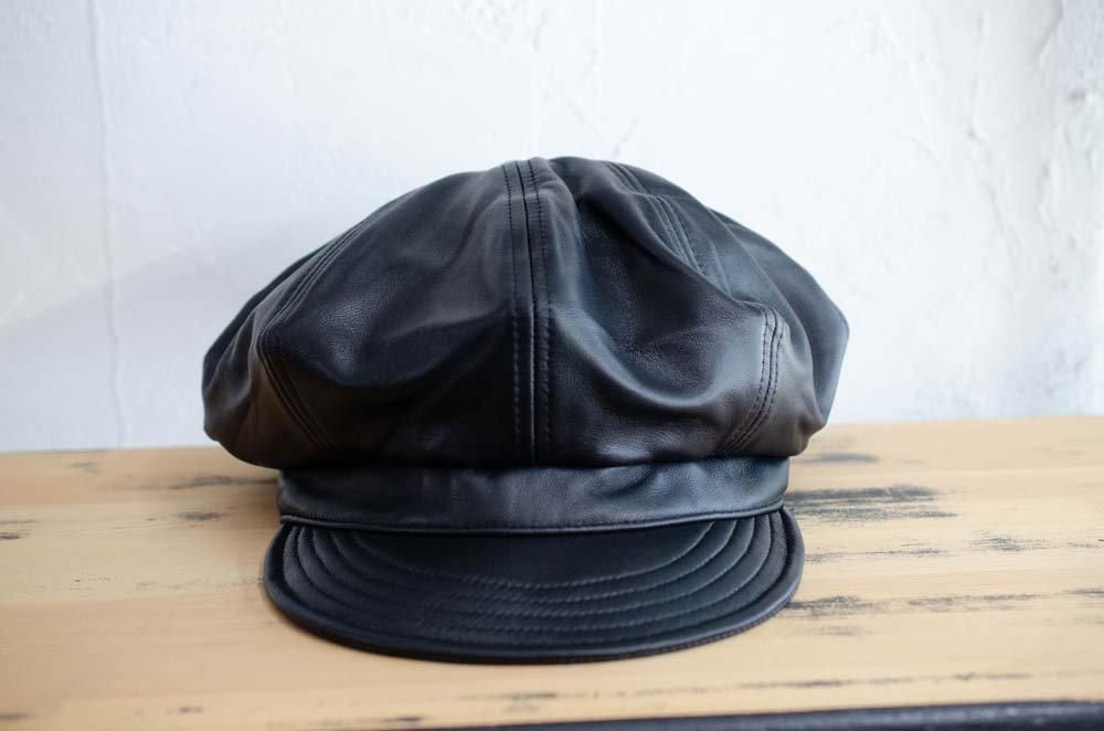 SCHOTT | レザーニュースボーイキャップ - MESSAROUND