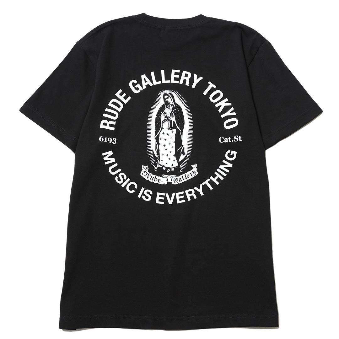 RUDE GALLERY 音楽プリント 半袖シャツ Rude Gallery 半袖シャツ 音楽テーマ スカルプリント サイズS