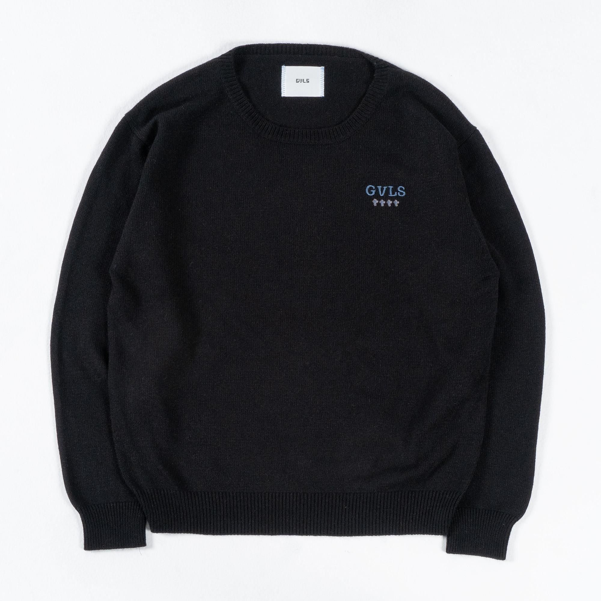 GAVIAL Vネックニット | ブラック - MESSAROUND