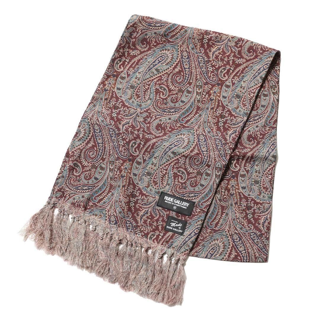 RUDE GALLERY PAISLEY STOLE BLACK×BUR 新品 RUDE GALLERY PAISLEY STOLE BLACK×BUR 新品 □NEW ARRIVAL