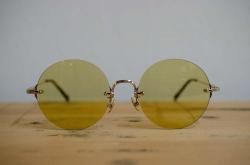 [ Mr.CASANOVA ] DIXON3 / Gold / Amber Lens