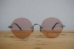 [ Mr.CASANOVA ] DIXON3 / Silver / Smoke Pink Lens