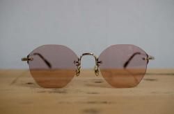 [ Mr.CASANOVA ] RICH / Gold / Smoke Pink Lens