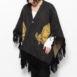 [ RUDE GALLERY ] MARIA KNIT PONCHO (bk*color)