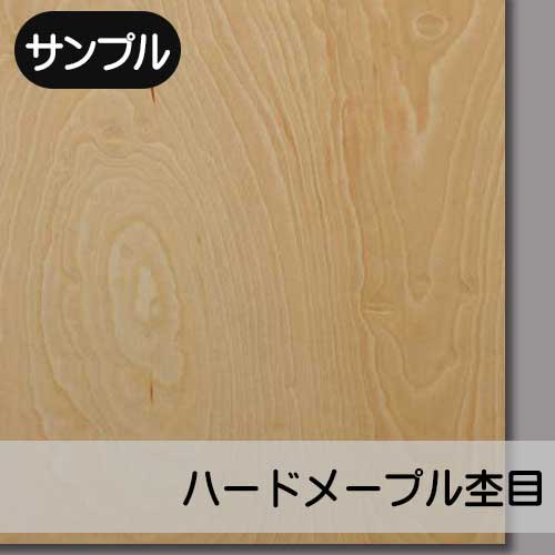 ハードメープル杢目】の天然木ツキ板合板のサンプルを販売。実際の天然木を「見て」・「触れて」ツキ板の質感をお試しいただけます。