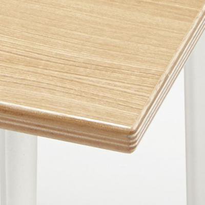 タモ柾目の天然木テーブル板に交換して高級グレードアップ
