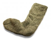 リトアニア 手編みの靴下 グレー 