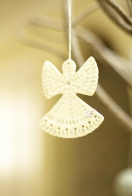 妻の作った　大天使　オーナメント　陶芸 クリスマスツリー オーナメント エンジェル（天使） [大] 12cm