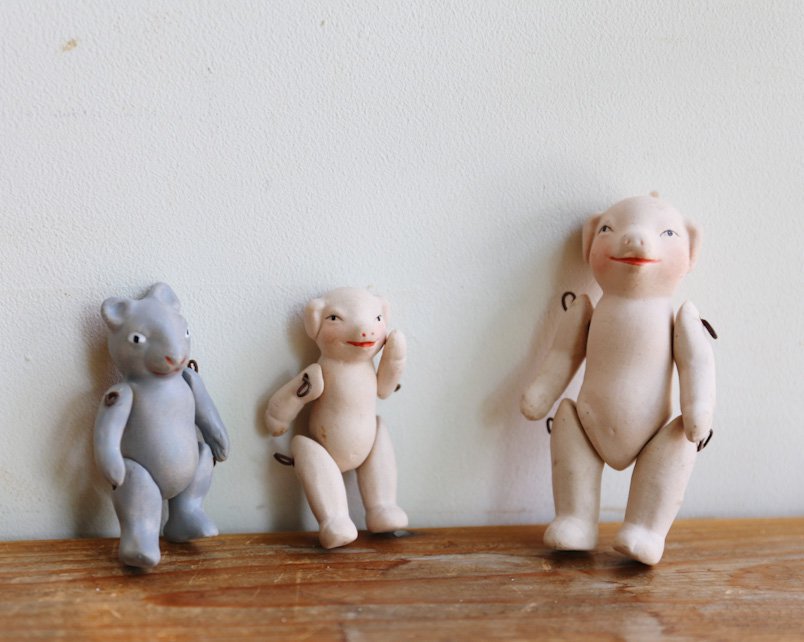 ビスクドール ブタ 豚 アンティーク ヴィンテージ - おもちゃ/人形