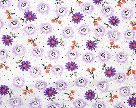 ヴィンテージカットクロス紫の花　35cm×40cm