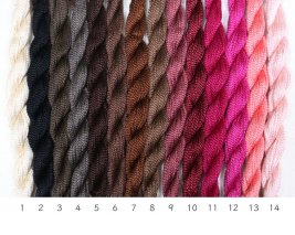 DMC 刺繍糸 5番(ベージュ、黒、茶、ピンク系)