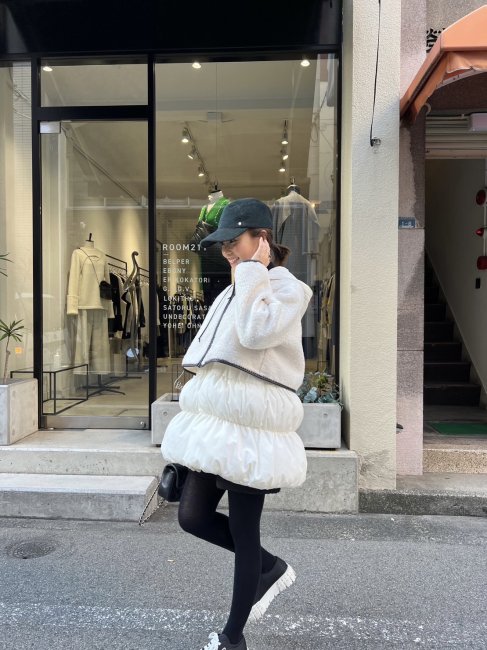 ロージーモンスター 3way donut boa coat ブラック-