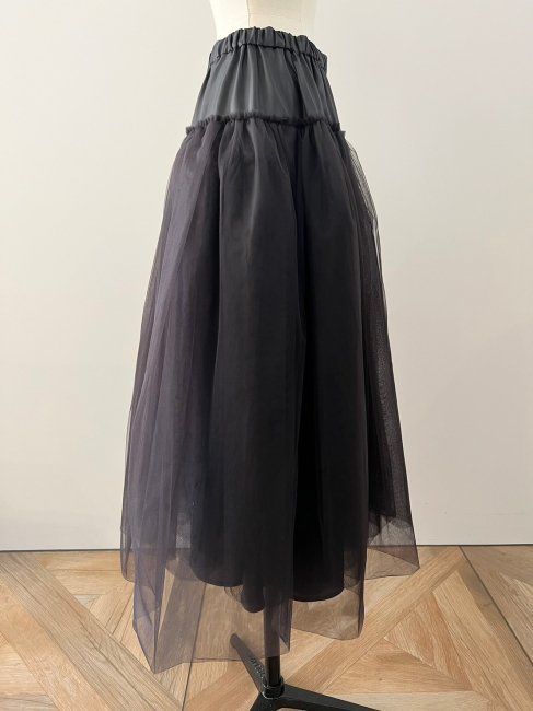 4/15～【FINAL SALE】2way volume tulle skirt【blackのみ/SMサイズ展開】※4月19日頃より順次発送予定 -  RosyMonster