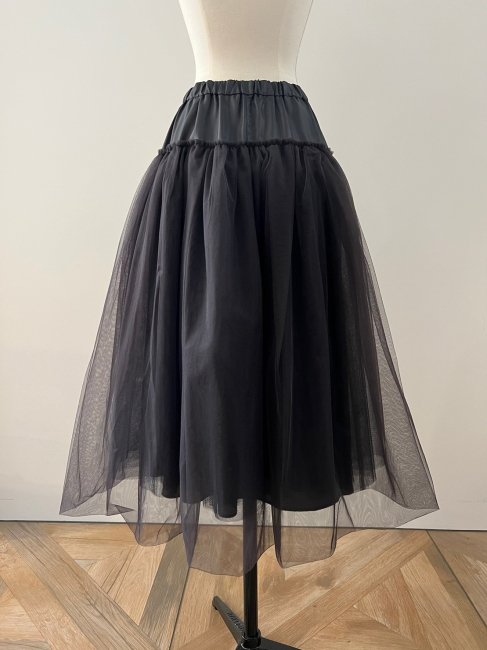 4/15～【FINAL SALE】2way volume tulle skirt【blackのみ/SMサイズ展開】※4月19日頃より順次発送予定 -  RosyMonster