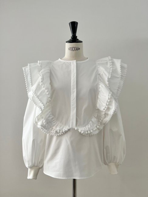 在庫調整】POMPON blouse【2色展開】※順次発送予定 - RosyMonster