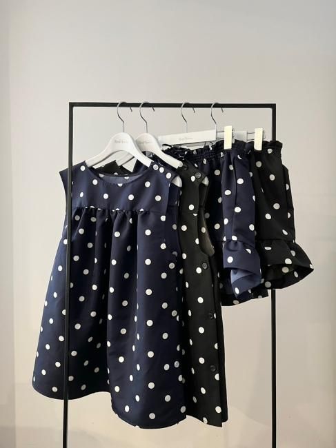 9/16～【SUMMER SALE】dot gather tops【2色展開】※順次発送予定 - RosyMonster