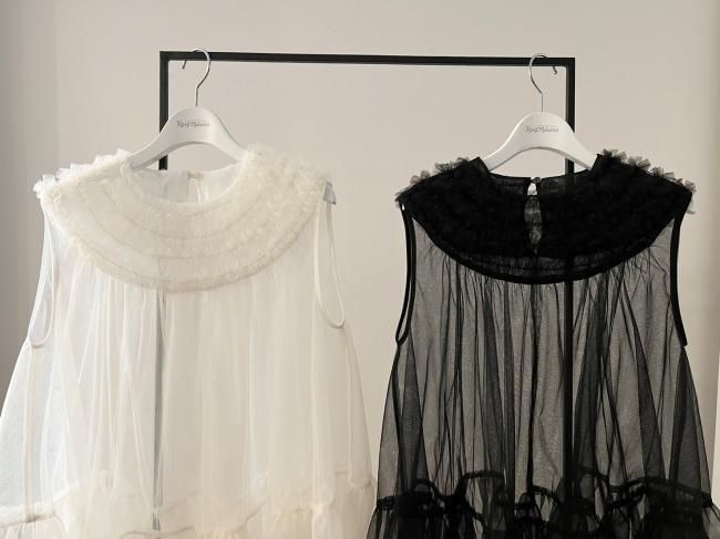 10/21～【MORE FINAL SALE】all tulle mini frill sheer  tunic【アイボリーのみ】※10/24より順次発送予定 - RosyMonster