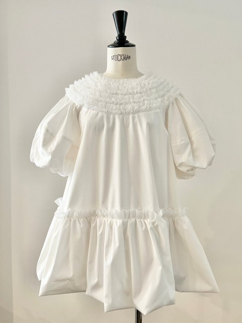 在庫調整】tulle mini frill puff volume tunic【2色展開】※順次発送