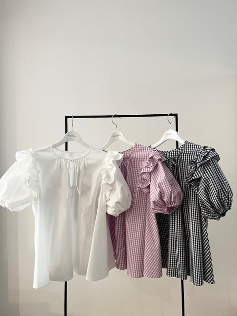 RosyMonster】triple frill blouse | comonuevo.com.co