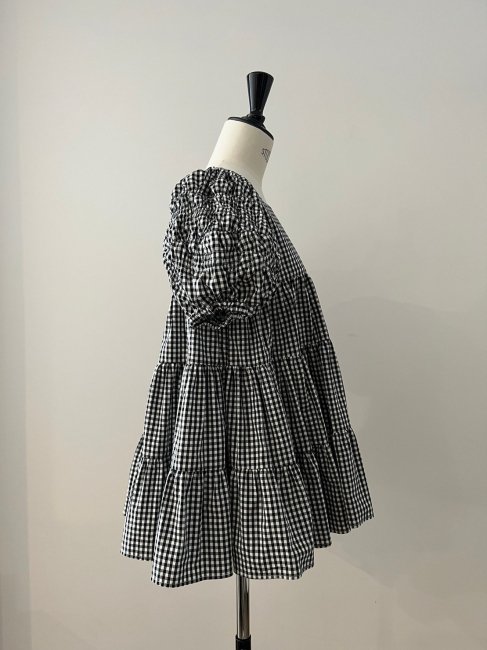 10/21～【FINAL SALE】gingham tiered blouse【3色展開】※順次発送予定