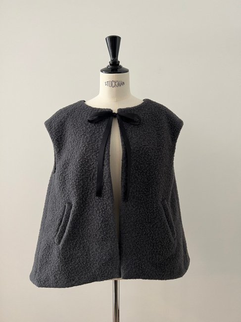 2/17～【MORE FINAL SALE】napping wool ribbon vest【2色展開