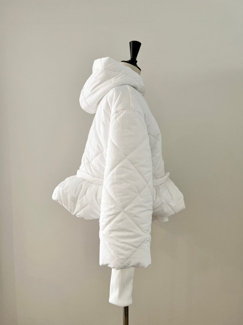 warm up volume frill 2way bench coat【ホワイトのみ】※順次発送予定