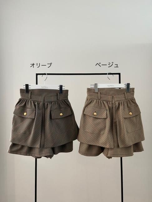 【在庫調整】 mannish pocket short pants【2色展開/SMサイズ展開】※順次発送予定 - RosyMonster