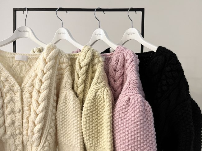 4/27～【FINAL SALE】special hand knit cardigan【ブラック,ベリー ...