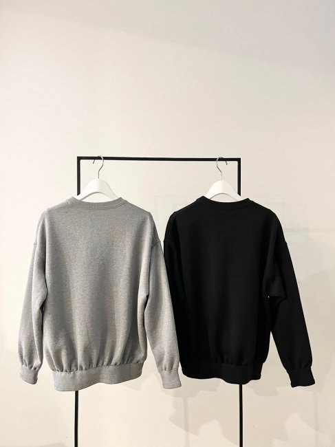 4/27～【MORE FINAL SALE】flower wool yarn logo sweat【ブラックのみ