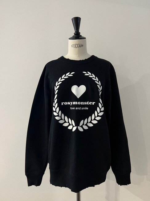 在庫調整】rosy emblem vintage sweat【2色展開/MLサイズ展開】※順次