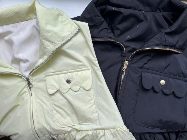 予約販売】scallop pocket W zip vest 【バニラのみ】3月中旬頃より 