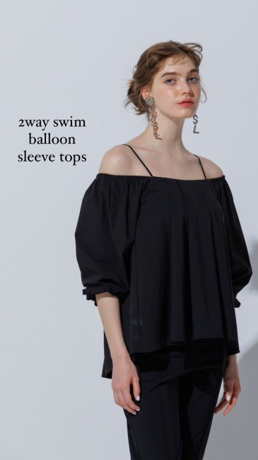 【予約販売】2way swim balloon sleeve tops【2色展開】※5月中旬～下旬順次発送予定 - RosyMonster