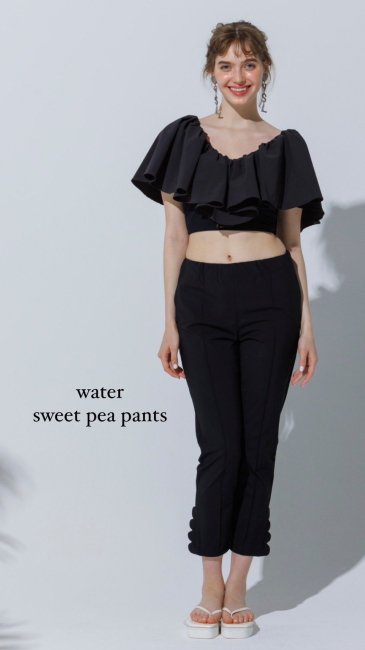 water sweet pea pants【ブラックのみ/SMサイズ展開】※順次発送予定 - RosyMonster